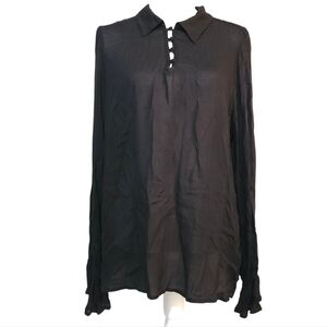 Women's Stetson Rayon Twill Solid Western Blouse - Black